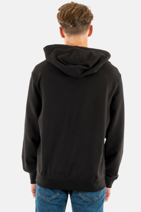 Sweat calvin klein jeans woven label zip beh black