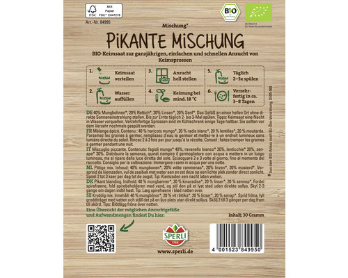 Biologische Groene Spruiten Sperli 'Spicy Mix'