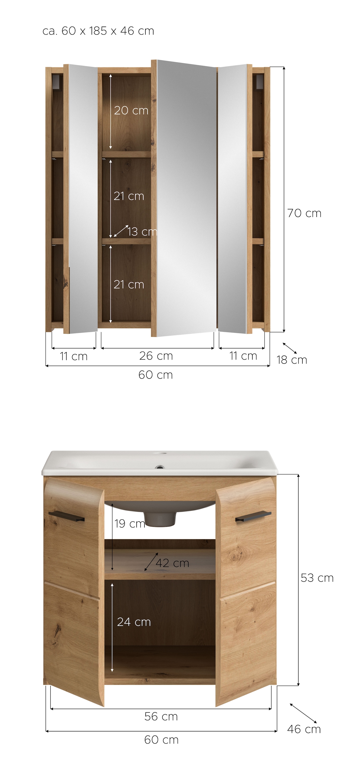 INOSIGN Badezimmer-Set Set, 3 Stk. tlg.