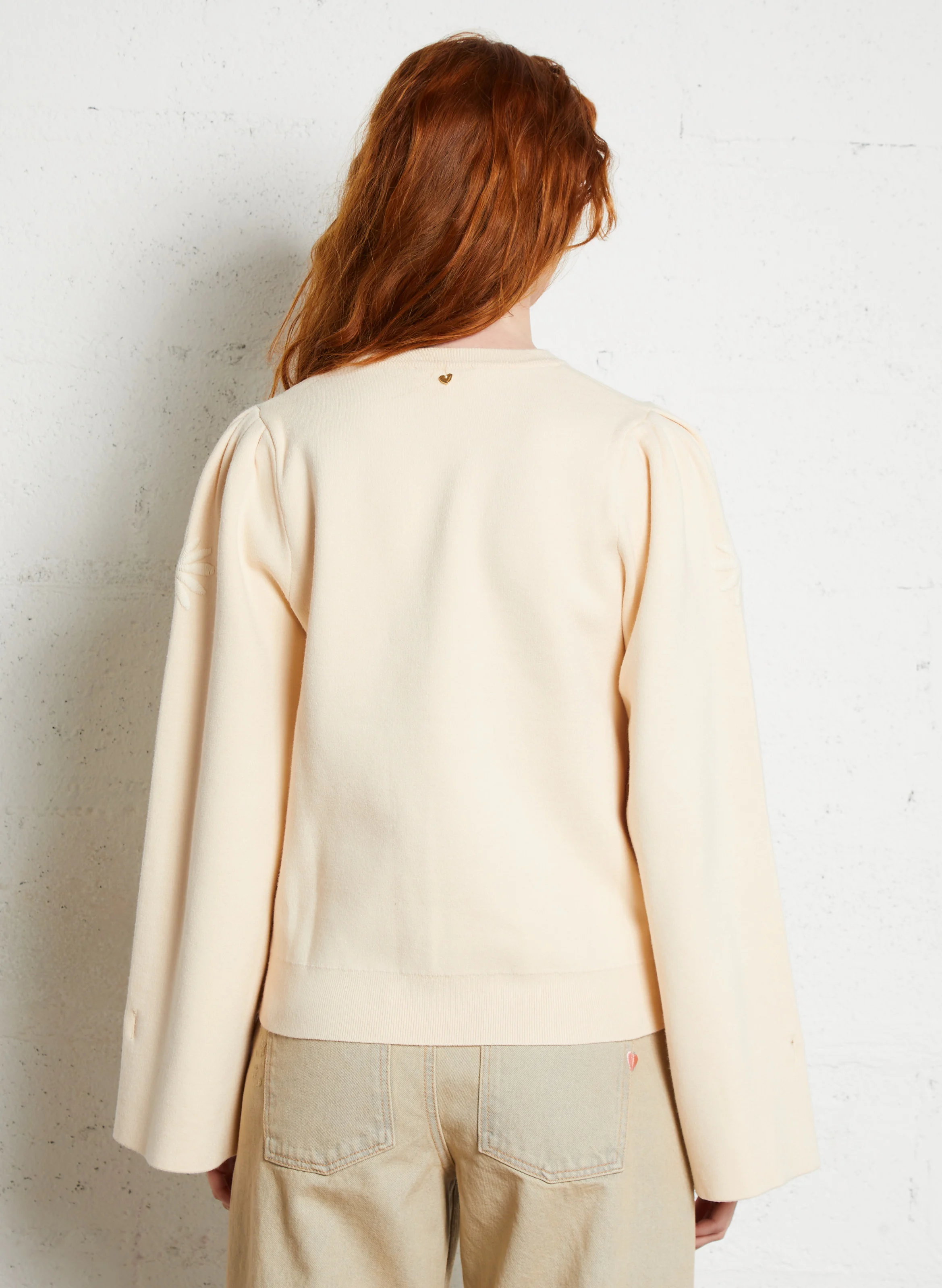 BIBA - Pull col rond| Blanc