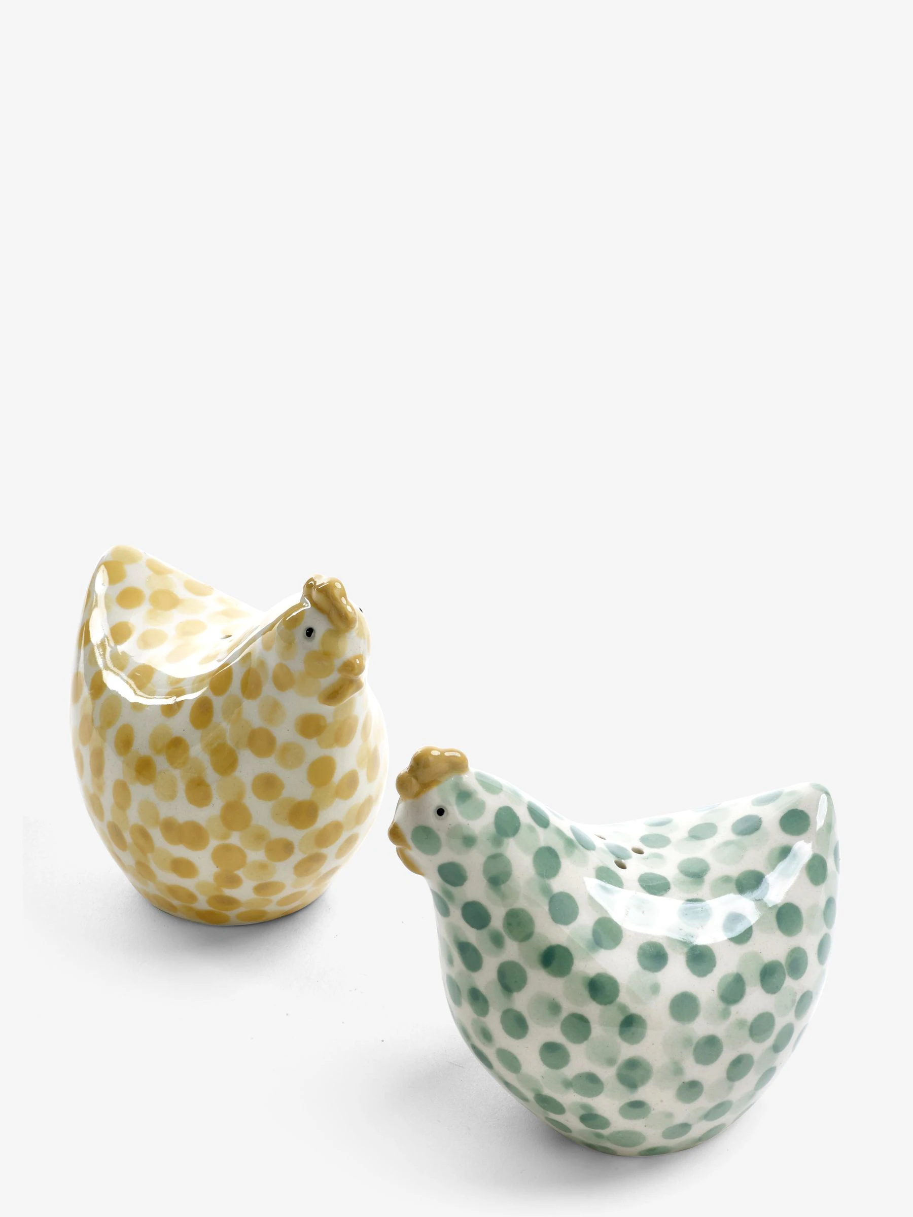 Pat and Peggy peper-en-zout-shakers met kip