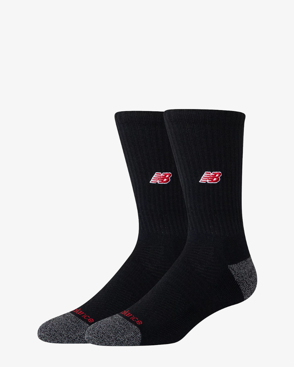 New Balance Active NB Premium Crew Socks 2 Pack Zwart Sokken