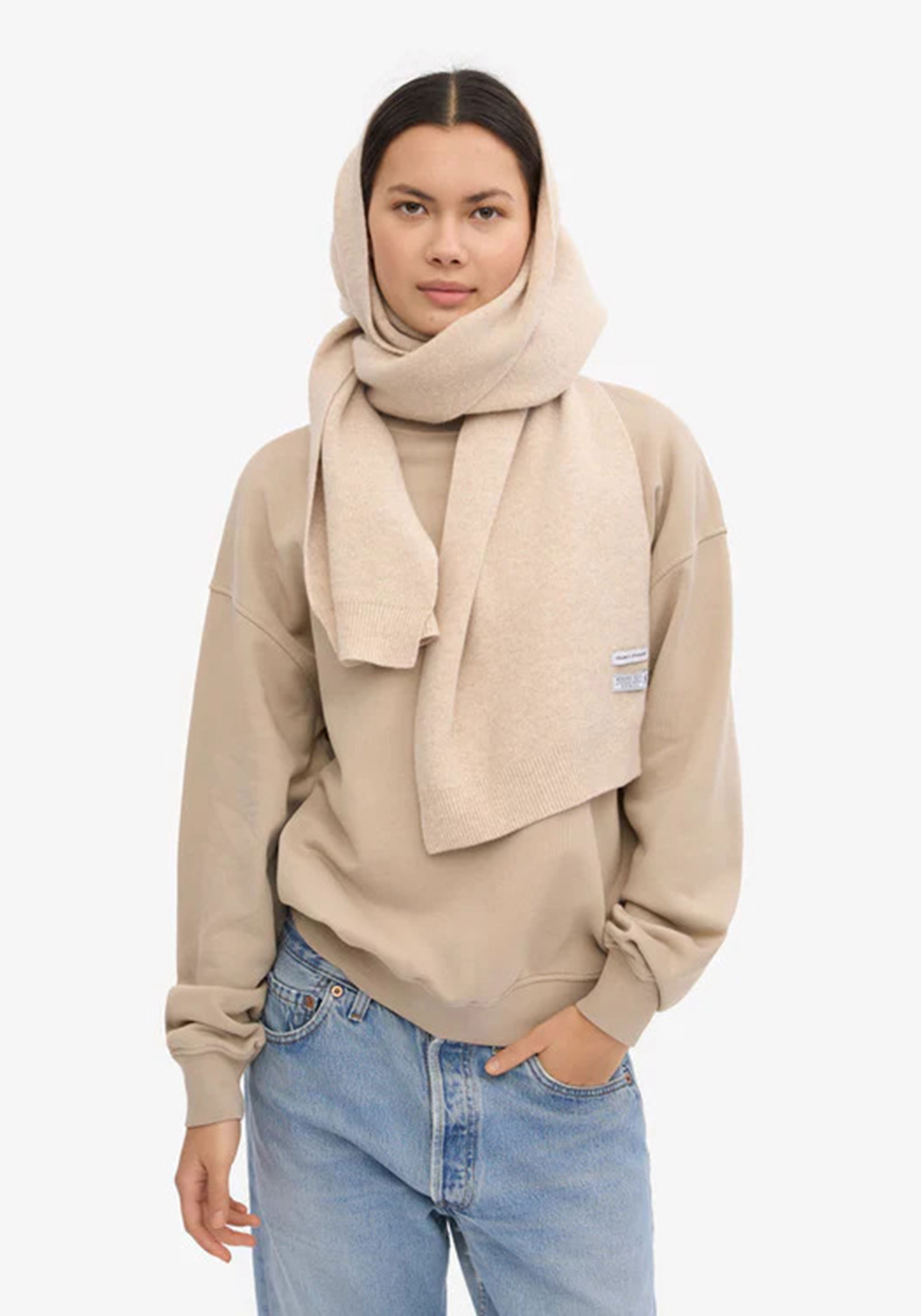Colorful Standard Merino-Wollschal Ivory White