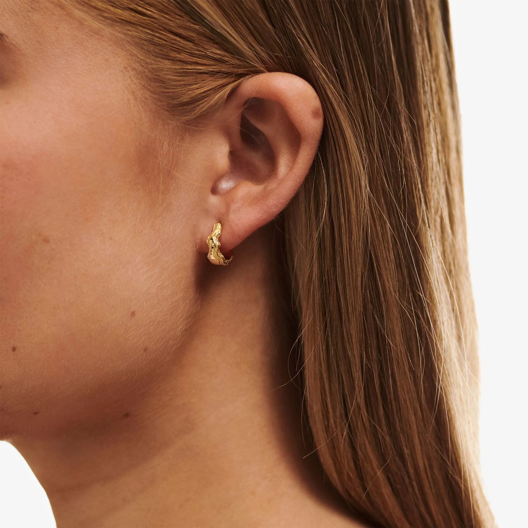 Camille Brinch  Blurry Layers hoops, lille - forgyldt