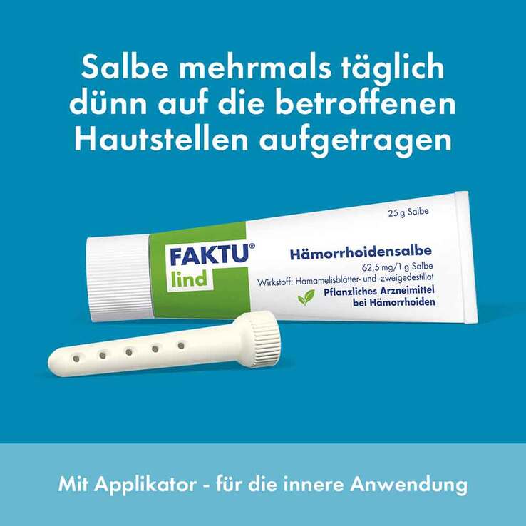 FAKTU lind Hämorrhoidensalbe mit Hamamelis, 25 g