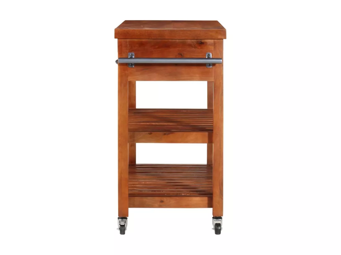 Chariot de cuisine 100x48x89 cm Bois d'acacia massif