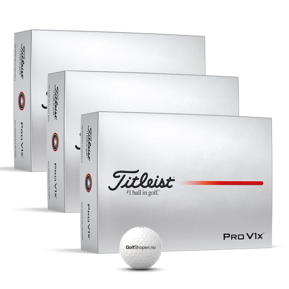 Pro V1x Golfball Golfshopen.no Logo Hvit 3 Dusin