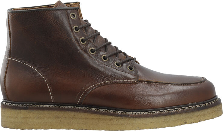 Bianco BIAJESPER Moc Toe Boot Waxed Leather Dark brown
