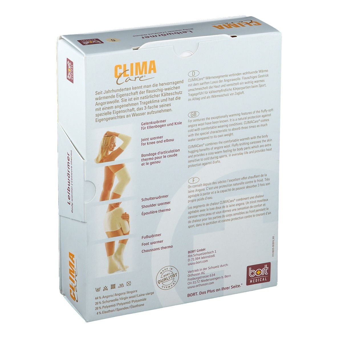 BORT CLIMACare® Leibwärmer Gr. S haut