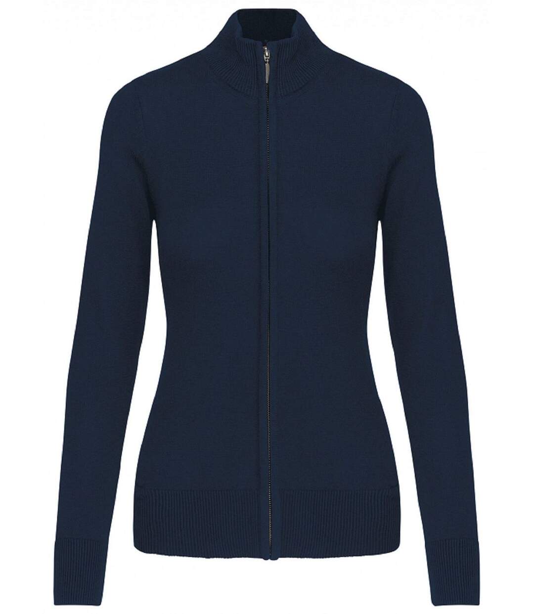 Gilet zippé cardigan K962 - femme - bleu marine