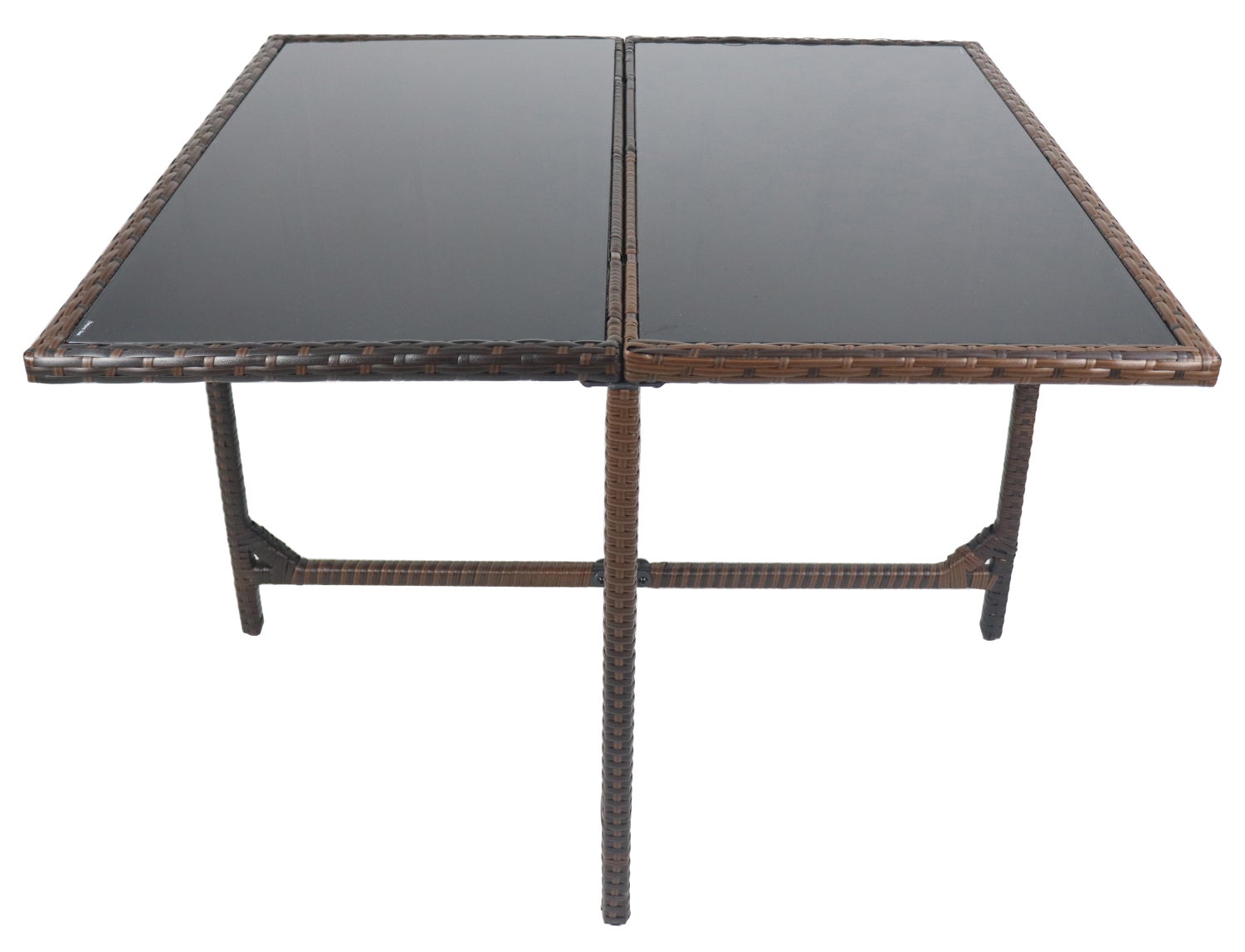 5-delige tuinmeubelset, rotan, bruin
