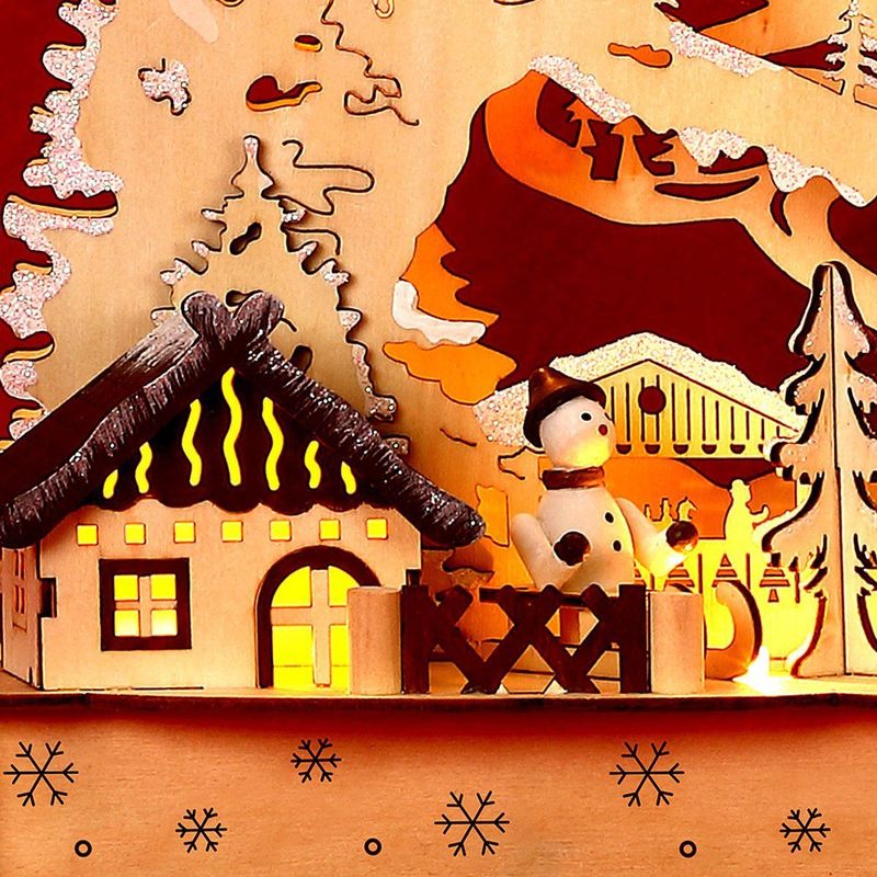 Monzana Kerstboog – Led Winterdorp Batterij – Warm wit