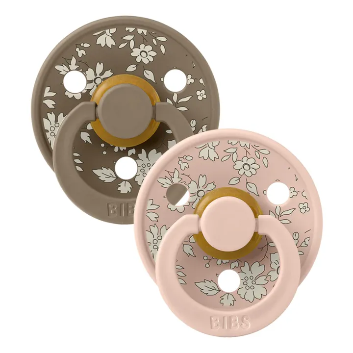 Bibs Tétines en caoutchouc naturel Bibs x Liberty - Set de 2 | Blush
