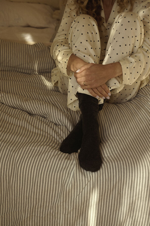 Moshi Moshi Mind moon pants silky Ecru/black dots