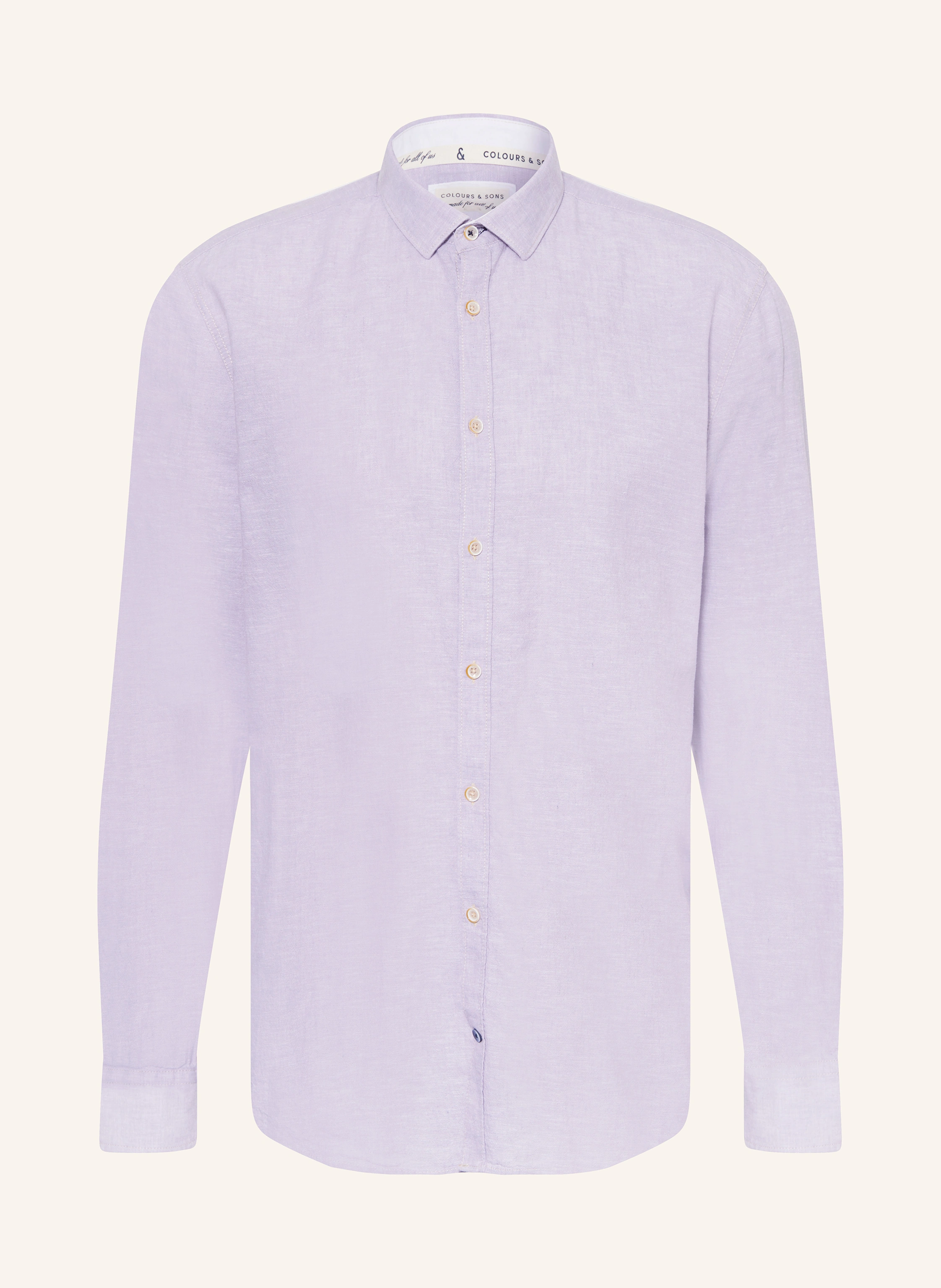 COLOURS & SONS Hemd Slim Fit mit Leinen