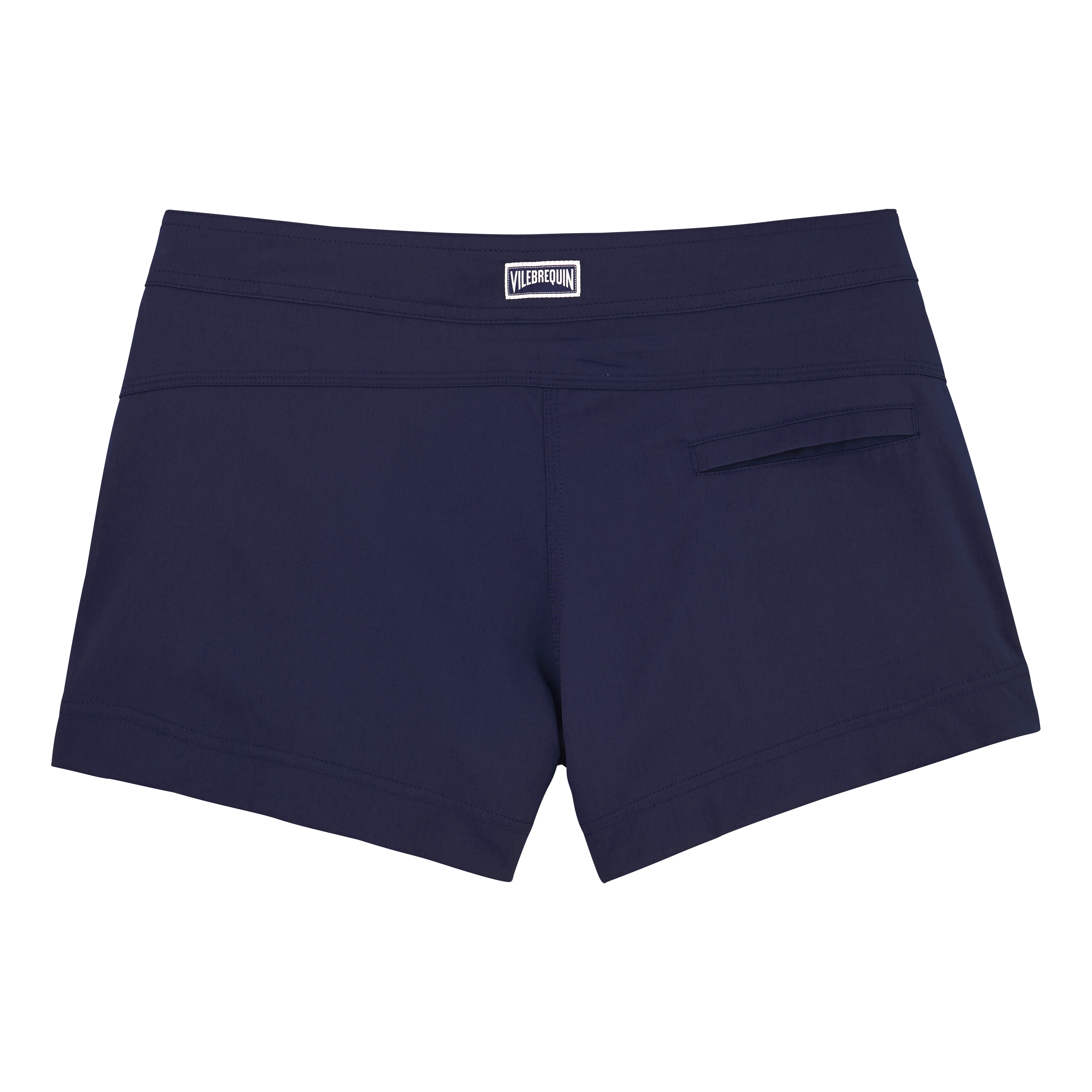 Shorty de Bain Stretch Ceinture Plate Femme Uni
