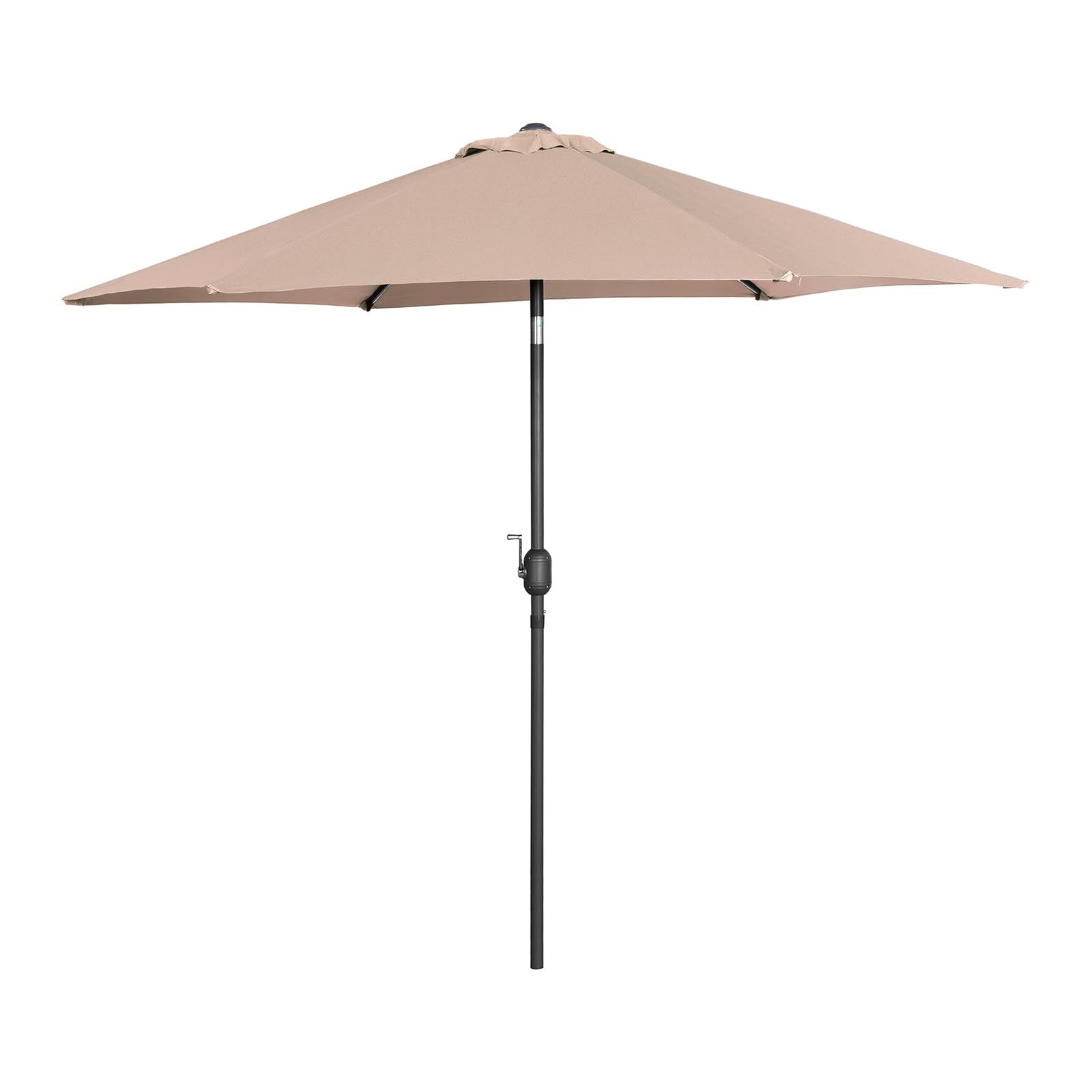 Parasol de terrasse hexagonal diamètre 270 cm inclinable crème
