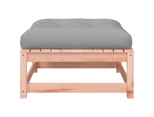 VIDAXL - Pouf Repose-pied de jardin avec coussin bois massif douglas