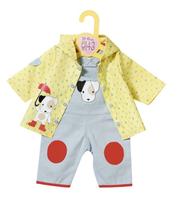 Dolly Moda LATZHOSE MIT REGENJACKE (43cm)