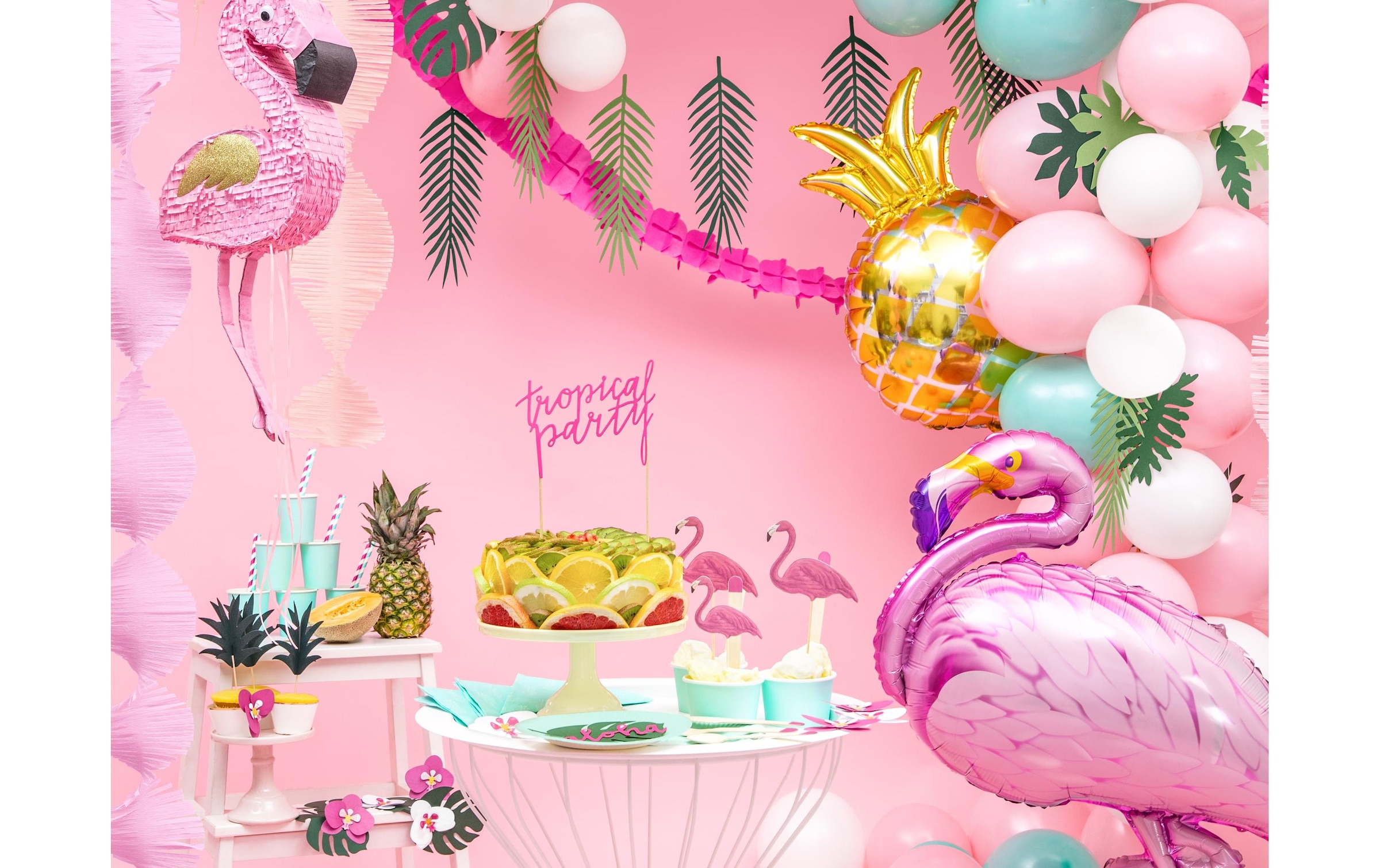 partydeco Girlande »Pinata Flamingo, 25 x 55«