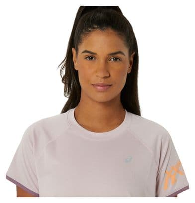 Maillot manches courtes Asics Run Icon Rose Femme