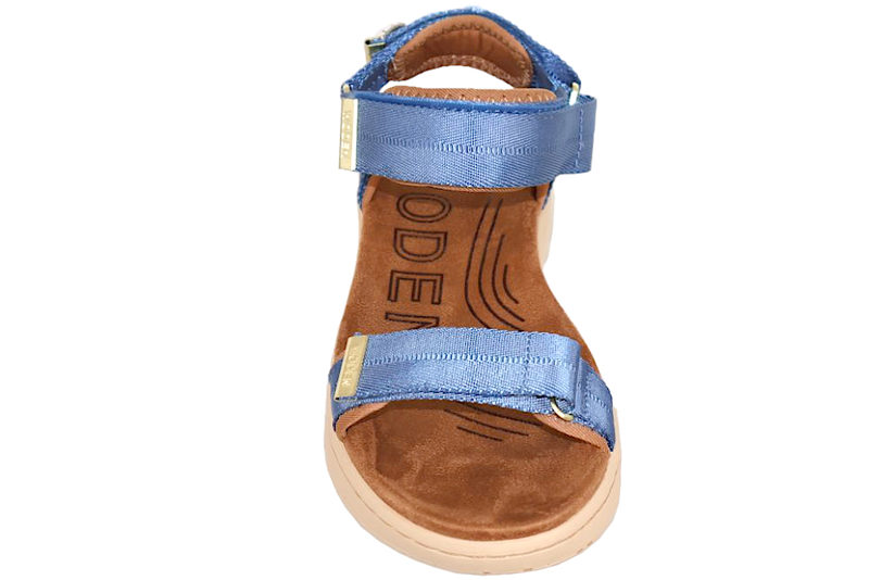 WODEN LINE OLD DENIM SANDAL I BLÅT TEKSTIL