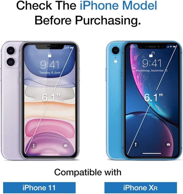 2-pakning iPhone XR herdet glass helskjermbeskytter