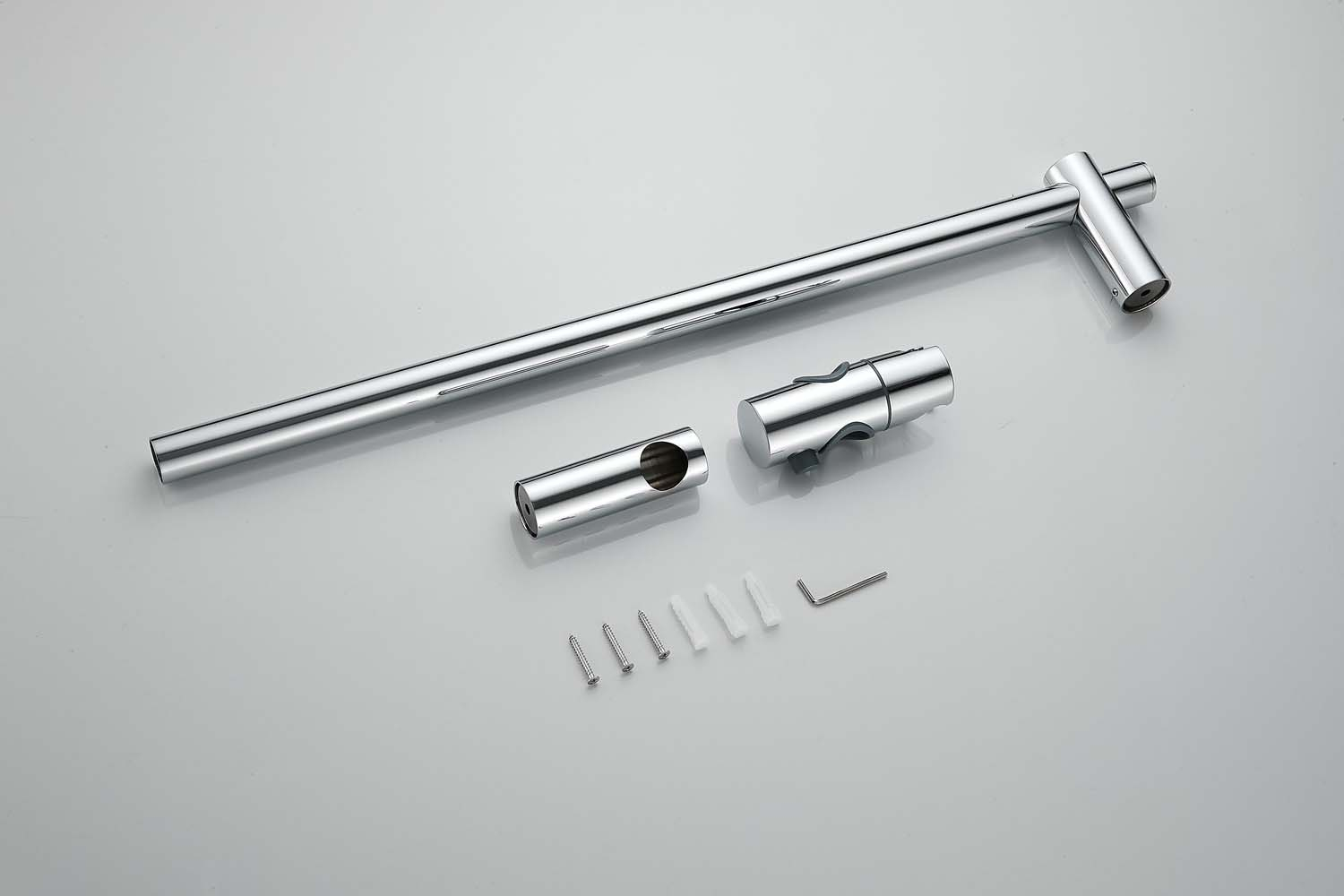 Saniclear Talpa Curved doucheset chroom met thermostatische kraan, handdouche en glijstang