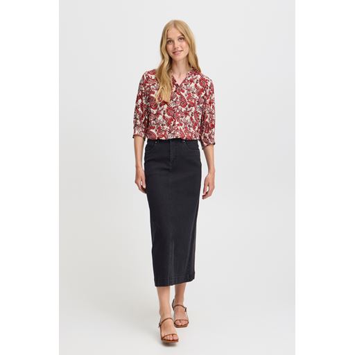 Fransa Avery Skjorte, Moonbeam/Geranium, L