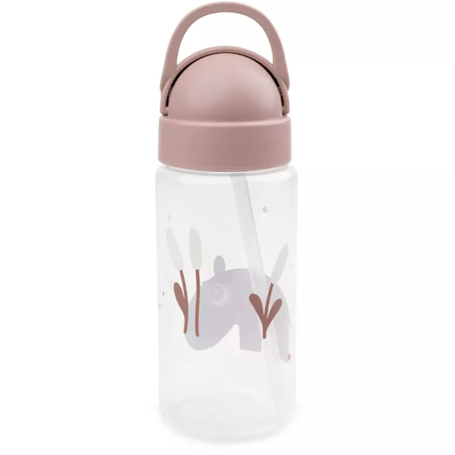 Done by Deer™ Trinkflasche mit Strohhalm Ozzo Rosa