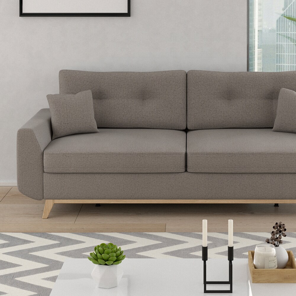 VitaliSpa Schlafsofa Schlafcouch Boxspringsofa Sidney Schlaffunktion Bettkasten