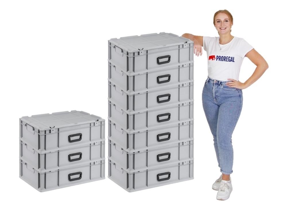 PROREGAL Eurobox NextGen Draagbaar HxBxD 18,5 x 40 x 60 cm 34 Liter Euro Container Transportbox Stapelcontainer
