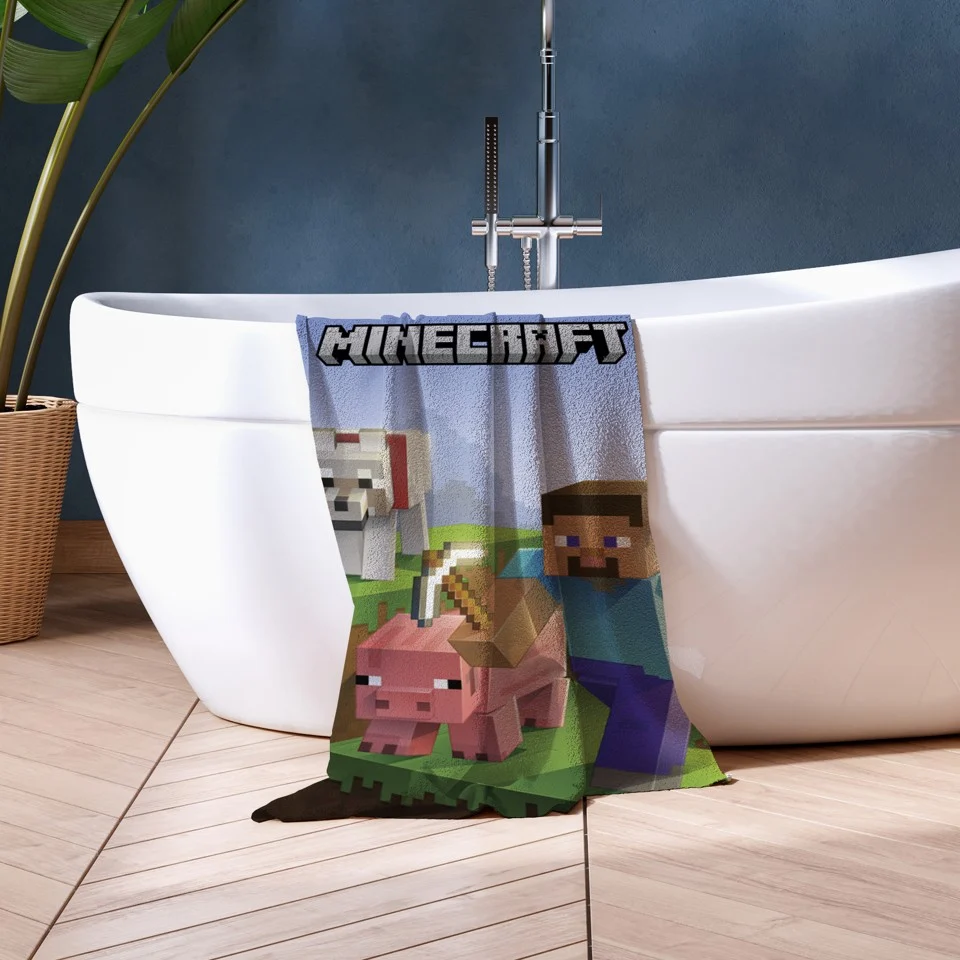 Håndklæde - 70 x 140 cm - Minecraft