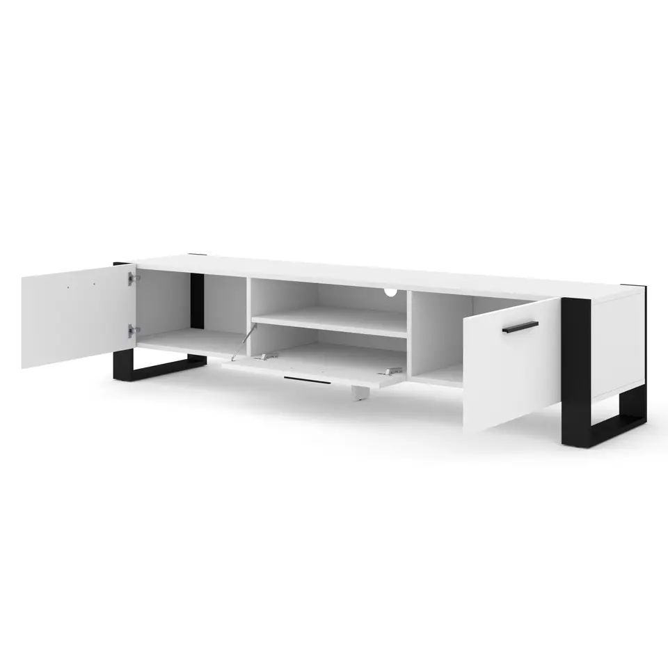 NUKA TV meubel ladekast 200 cm wit mat