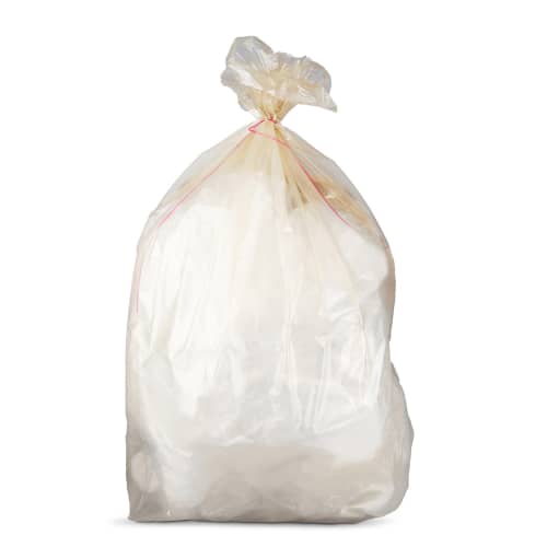 Sacs poubelle 150L PEBD  transparent 45µ lien classique Paredes