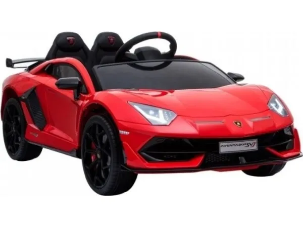 Lean Cars Lamborghini Aventador sort To-personers elbil til børn