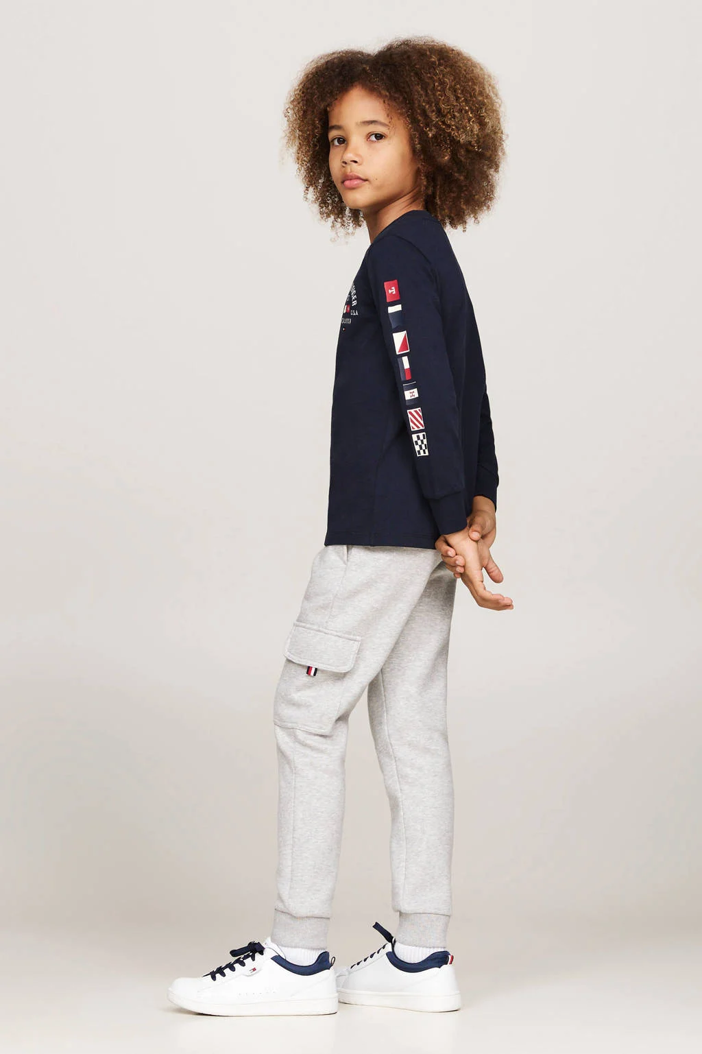 Tommy Hilfiger longsleeve met printopdruk donkerblauw
