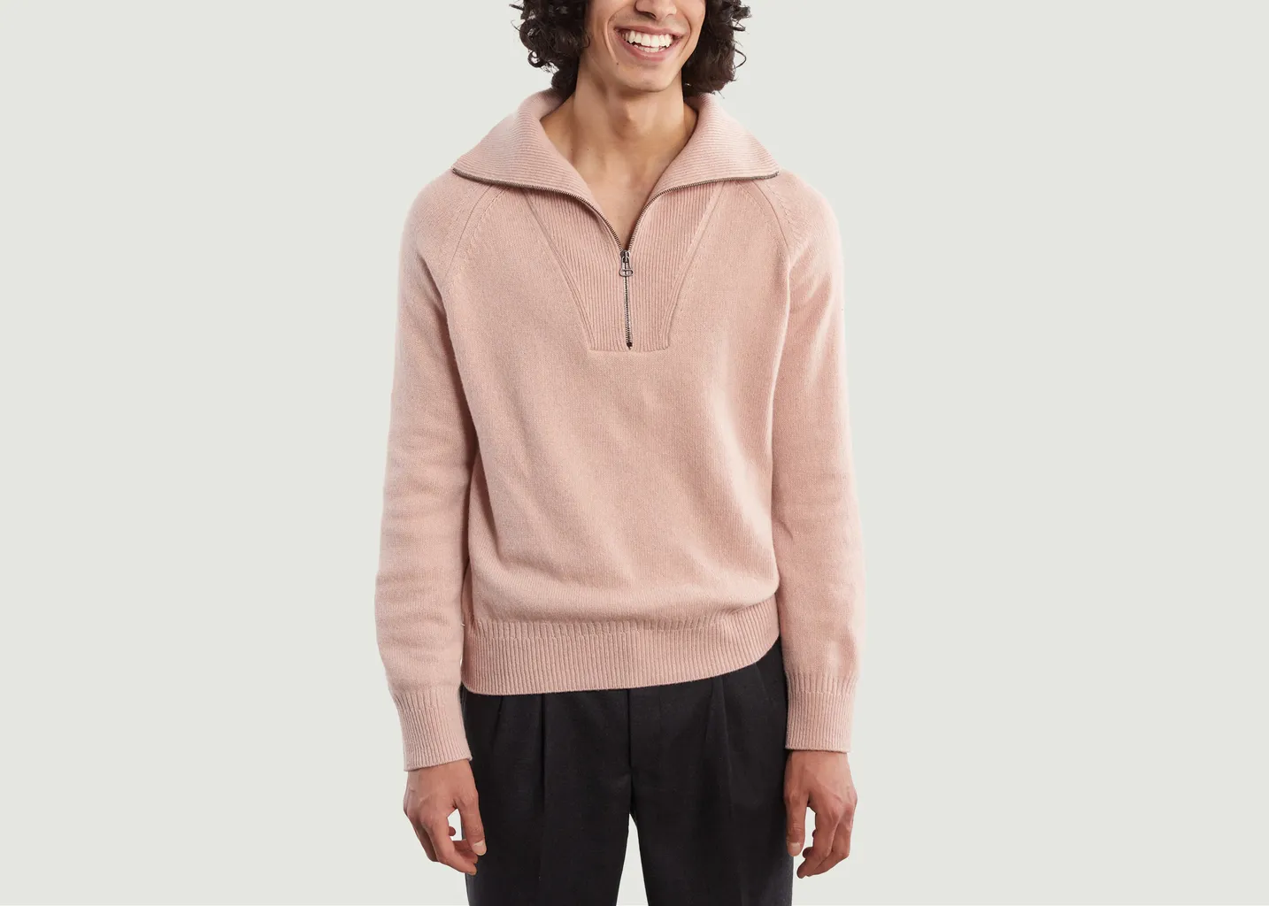 Pull col zippé en cachemire Tricot
