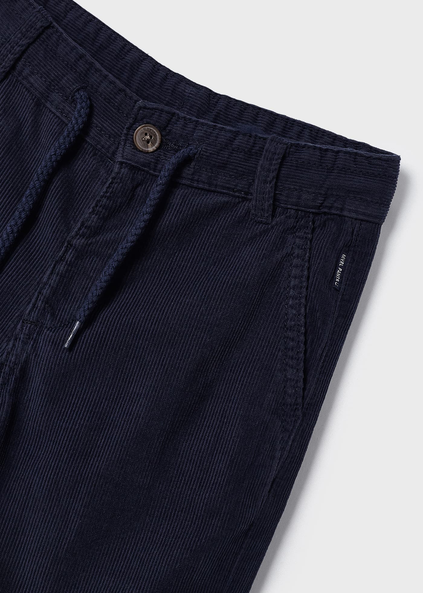 Calças de veludo cotelê Better Cotton infantis, modelo skater fit.