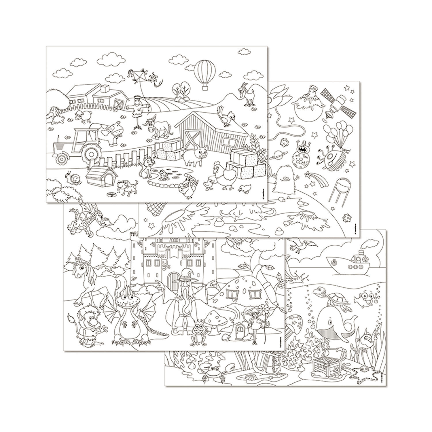 Papiertischset Kids Fun! Color-Me!