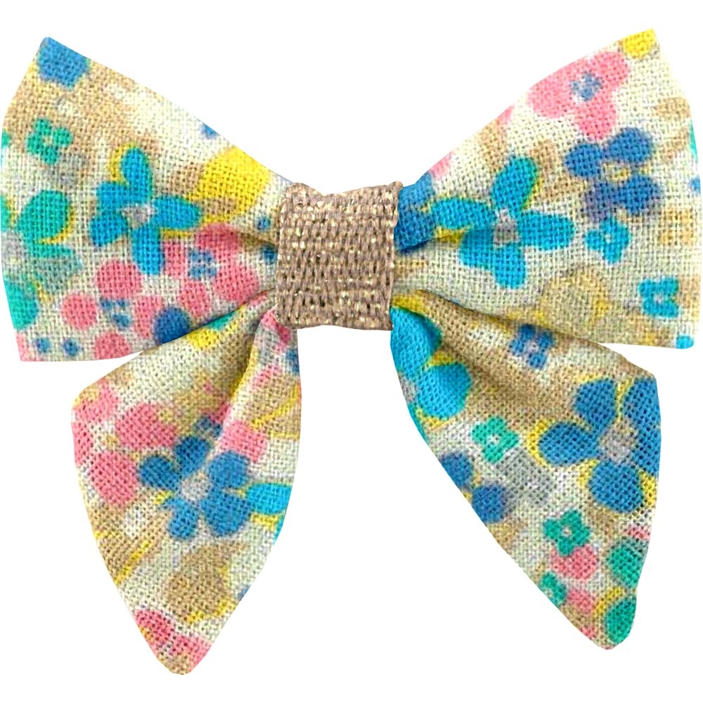 Barrette Mini Noeud Papillon Pâquerette Vintage