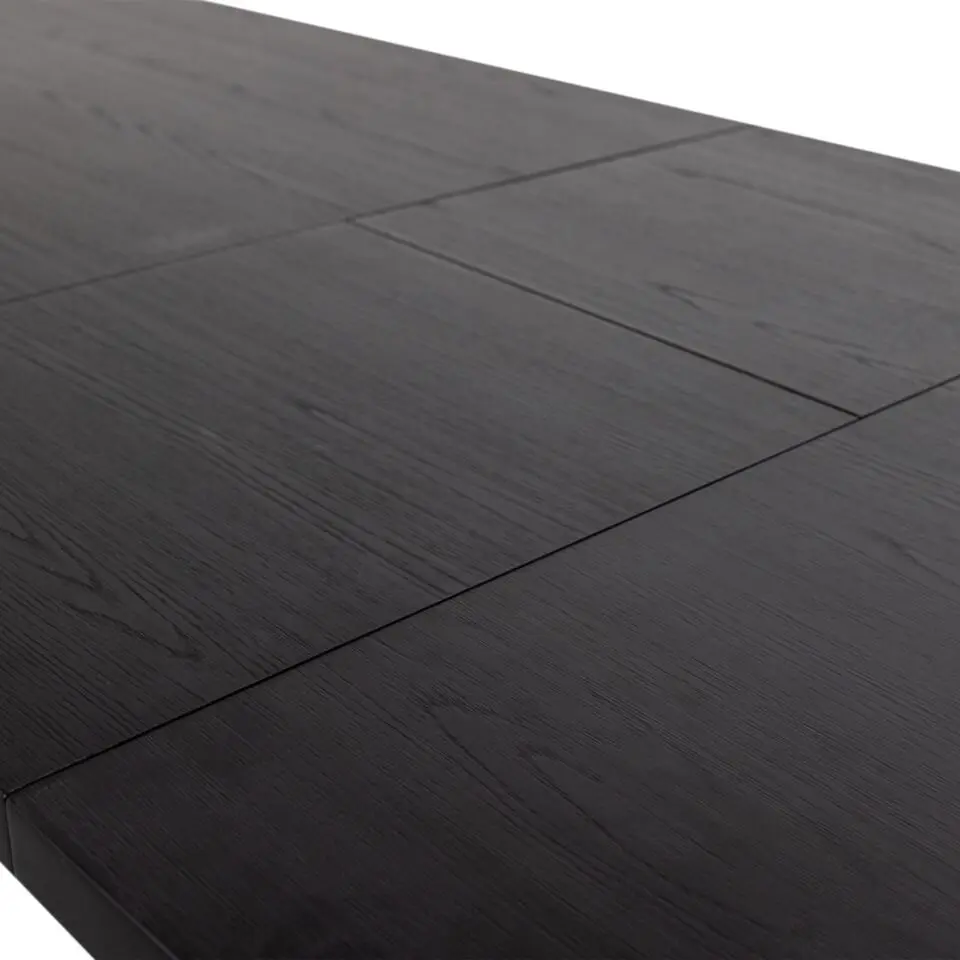 WOOOD Arros Eettafel Uitschuifbaar - Zwart - 75x180/220x90