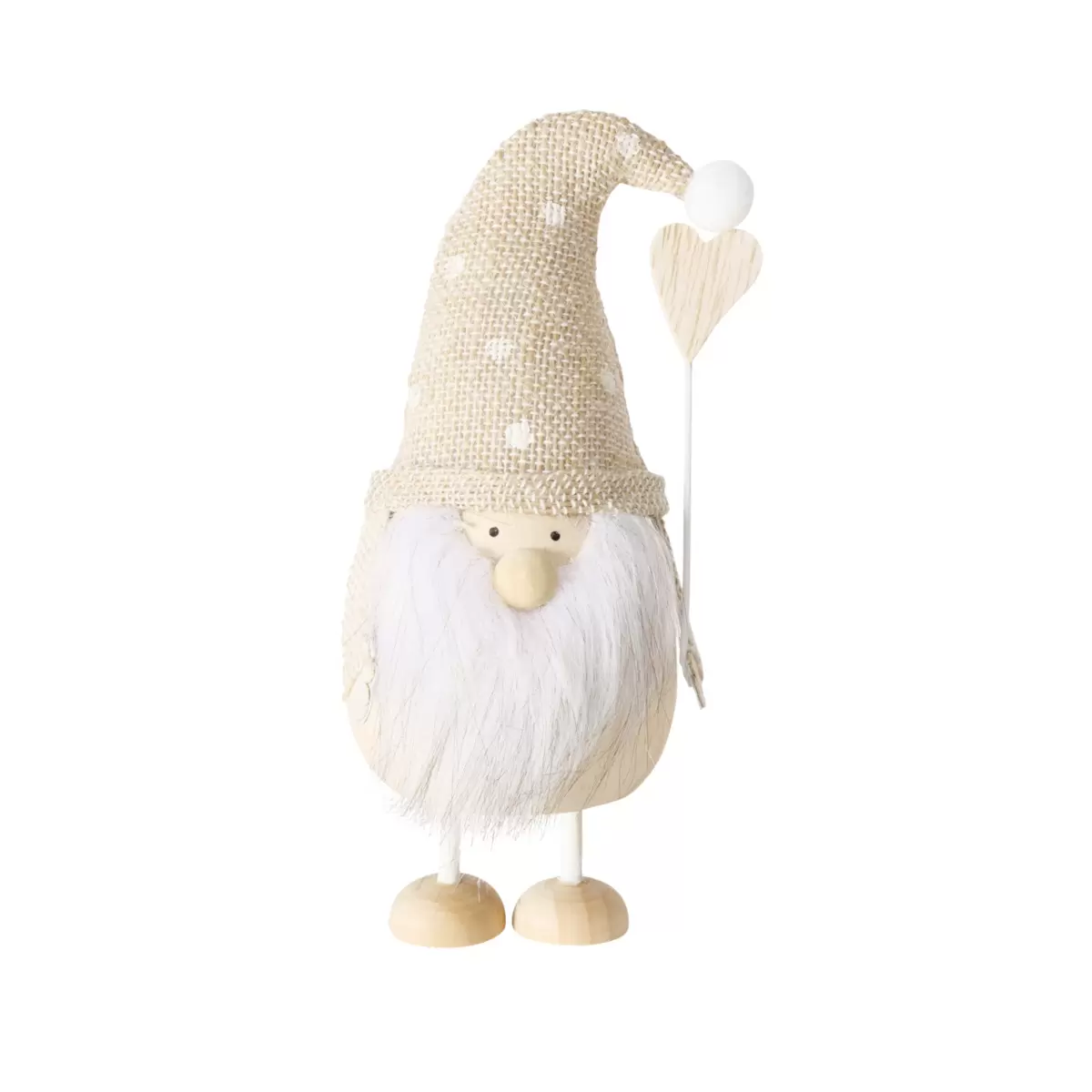 Weihnachtsmann Wichtel Lutti beige,weiss