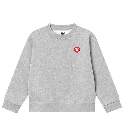 Wood Wood Sweatshirt - Rød - Gråmeleret