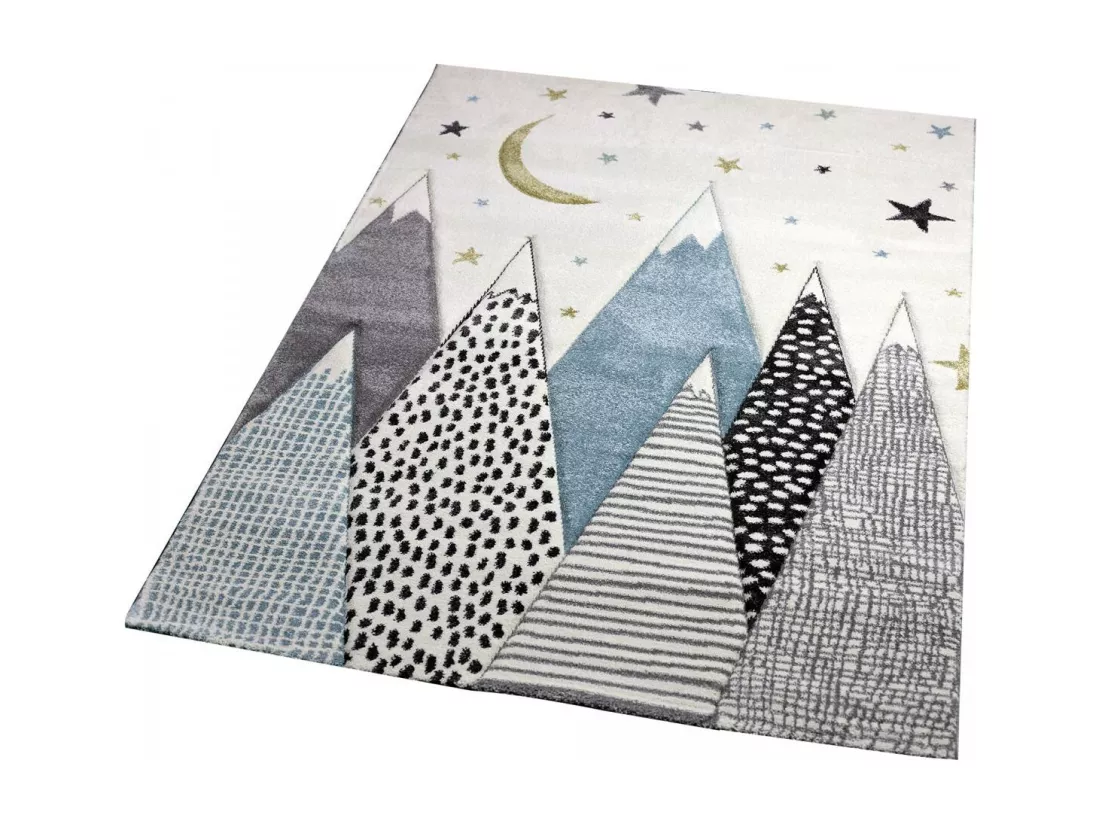 Tapis enfant SNOWSKY facile d'entretien et résistant en Polypropylène frisé