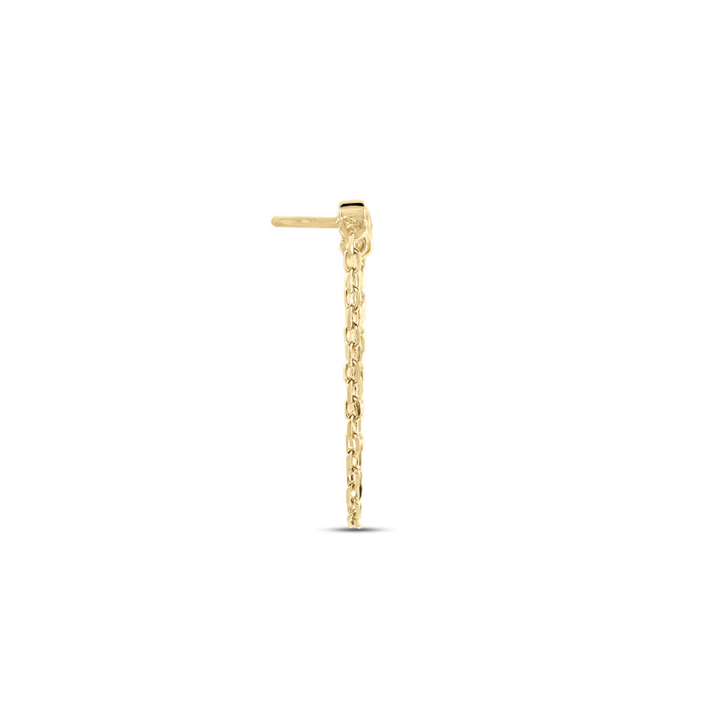 Bijou D'oreille Unitaire Plaqué Or Jaune Kazia Oxydes De Zirconium