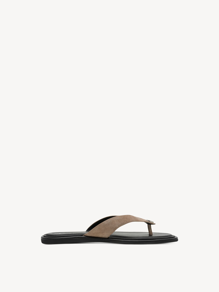 Leren Flip Flops - beige