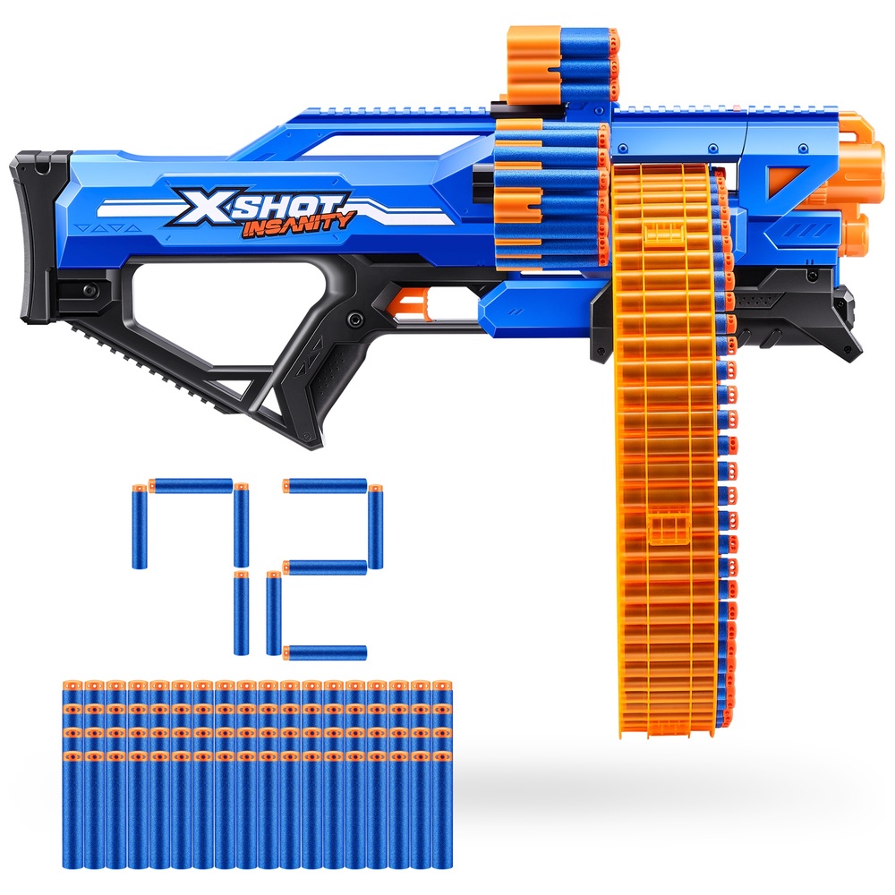 XSHOT Insanity Mad Mega Barrel 72 Darts von Zuru