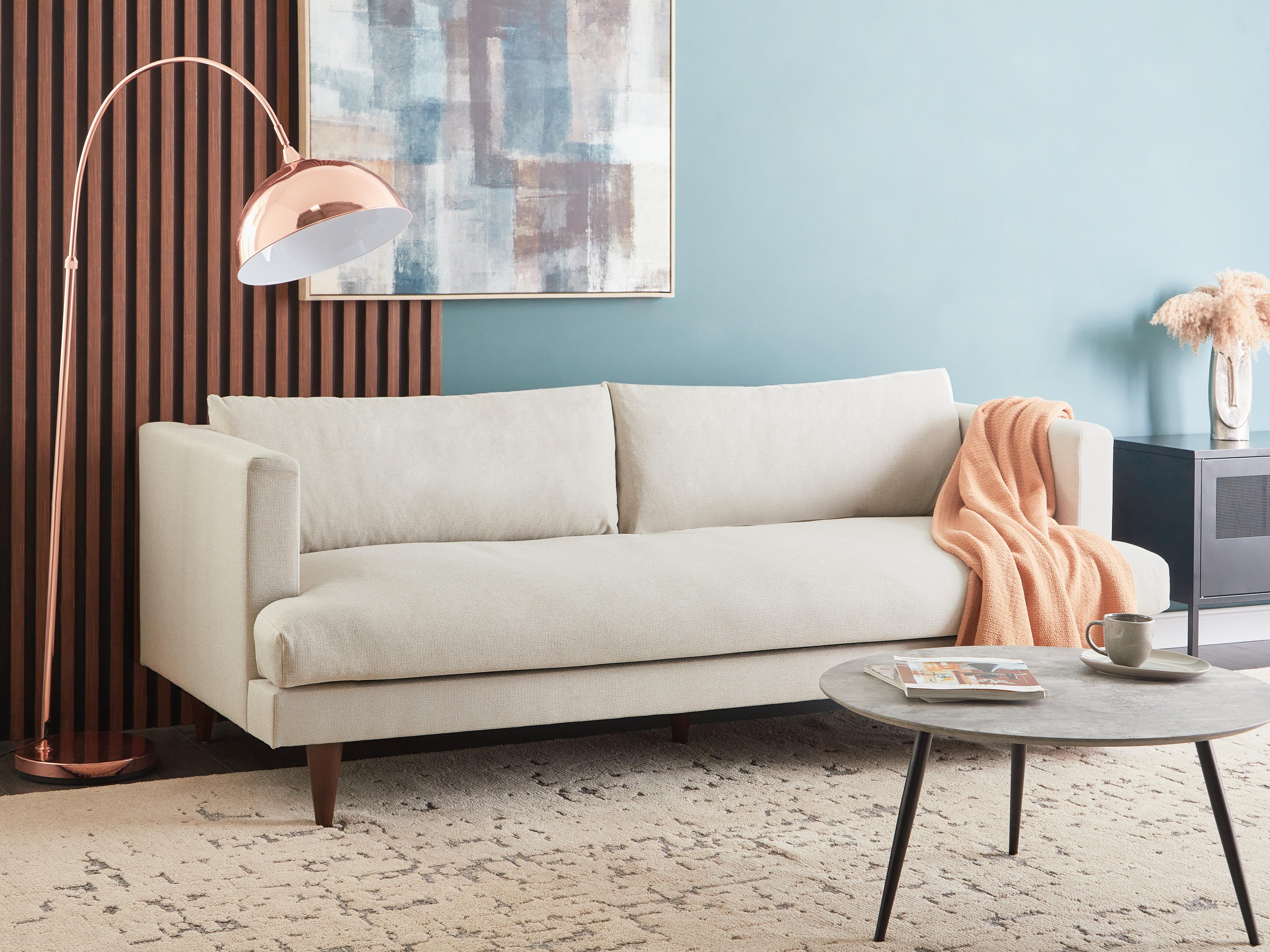 Bank 3-zits JARPEN Stof Lichtbeige