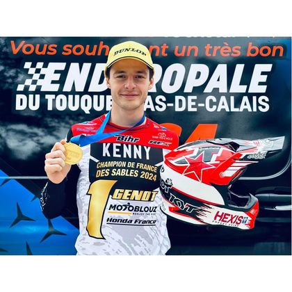 Maillot cross Kenny REPLICA HONDA MOTOBLOUZ SR PERFORMANCE STONE RED 2024 - Blanc / Noir